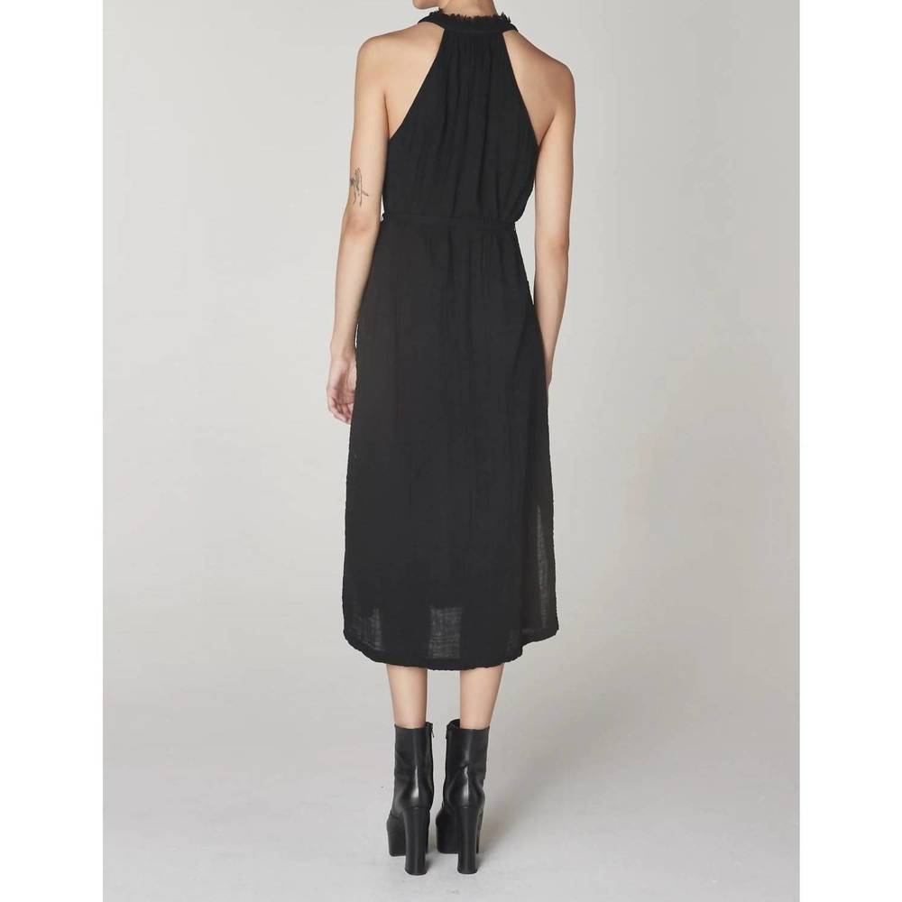 NEW RAQUEL ALLEGRA halter midi dress in black - Picture 3 of 4